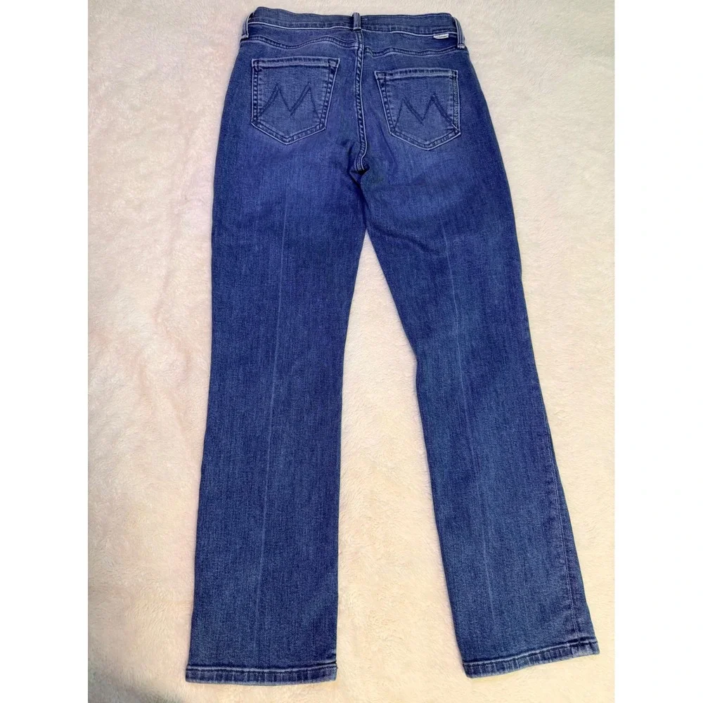 Mother The Mid Rise Dazzler Ankle Jeans We The Animals Blue Slim Straight Leg 25 - Picture 2 of 13